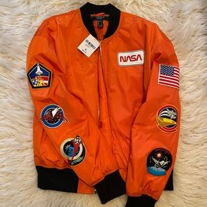 Orange NASA bomber jacket